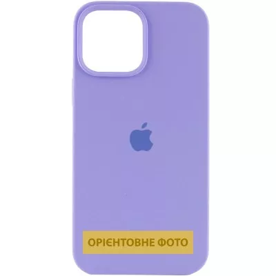 Чохол Silicone Case (AA) Logo with MagSafe для Apple iPhone 16 (6.1") Бузковий / Dasheen