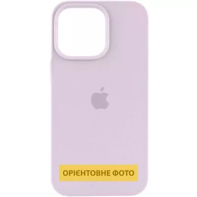 Чохол Silicone Case (AA) Logo with MagSafe для Apple iPhone 16 (6.1") Бузковий / Lilac