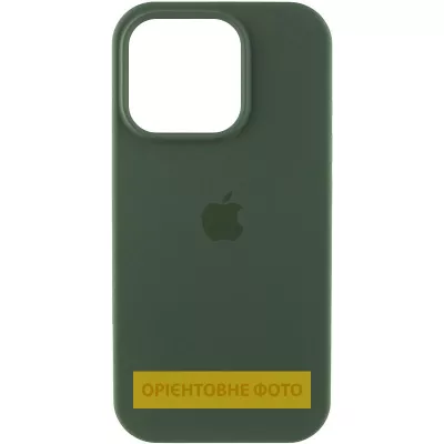 Чохол Silicone Case (AA) Logo with MagSafe для Apple iPhone 16 (6.1") Зелений / Cyprus Green