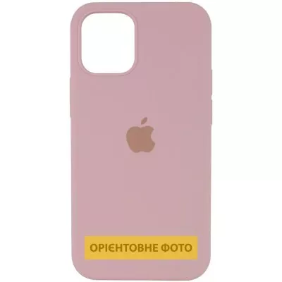 Чохол Silicone Case (AA) Logo with MagSafe для Apple iPhone 16 (6.1") Рожевий / Pink Sand