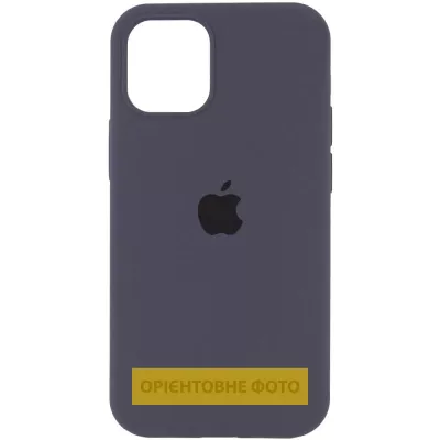 Чохол Silicone Case (AA) Logo with MagSafe для Apple iPhone 16e (6.1") Сірий / Dark Gray