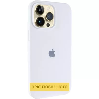 Чохол Silicone Case (AA) Logo with MagSafe для Apple iPhone 17 (6.3") Білий / White