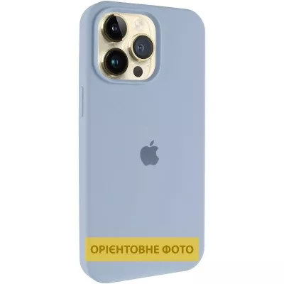 Чохол Silicone Case (AA) Logo with MagSafe для Apple iPhone 17 (6.3") Блакитний / Lilac Blue