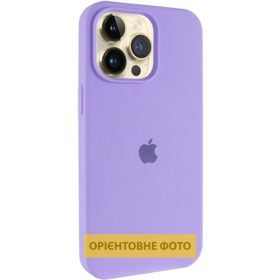 Чохол Silicone Case (AA) Logo with MagSafe для Apple iPhone 17 (6.3") Бузковий / Dasheen