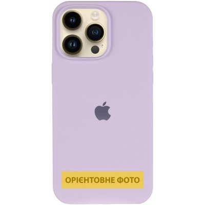 Чохол Silicone Case (AA) Logo with MagSafe для Apple iPhone 17 (6.3") Бузковий / Lilac