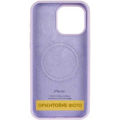 Чохол Silicone Case (AA) Logo with MagSafe для Apple iPhone 17 (6.3") Бузковий / Lilac