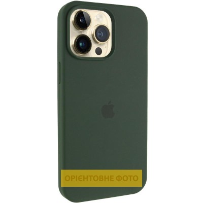 Чохол Silicone Case (AA) Logo with MagSafe для Apple iPhone 17 (6.3") Зелений / Cyprus Green
