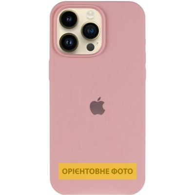 Чохол Silicone Case (AA) Logo with MagSafe для Apple iPhone 17 (6.3") Рожевий / Pink Sand