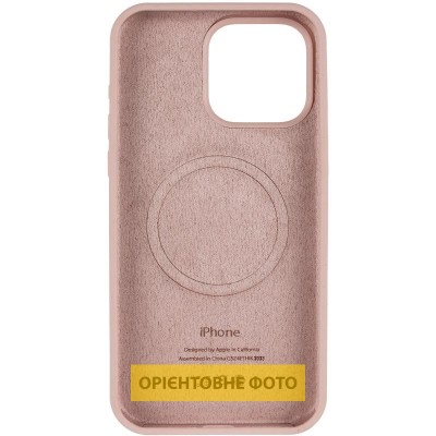 Чохол Silicone Case (AA) Logo with MagSafe для Apple iPhone 17 (6.3") Рожевий / Pink Sand