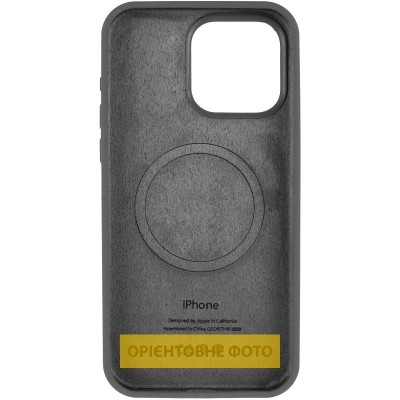 Чохол Silicone Case (AA) Logo with MagSafe для Apple iPhone 17 (6.3") Сірий / Dark Gray