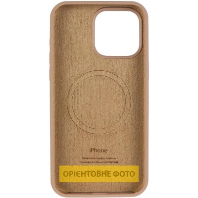 Чохол Silicone Case (AA) Logo with MagSafe для Apple iPhone 17 Air (6.6") Бежевий / Desert Gold