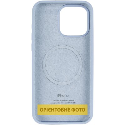 Чохол Silicone Case (AA) Logo with MagSafe для Apple iPhone 17 Air (6.6") Блакитний / Lilac Blue