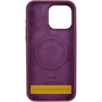 Чохол Silicone Case (AA) Logo with MagSafe для Apple iPhone 17 Air (6.6") Бордовий / Plum