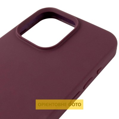 Чохол Silicone Case (AA) Logo with MagSafe для Apple iPhone 17 Air (6.6") Бордовий / Plum