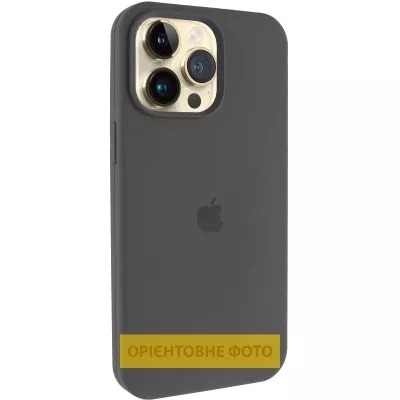 Чохол Silicone Case (AA) Logo with MagSafe для Apple iPhone 17 Air (6.6") Сірий / Dark Gray