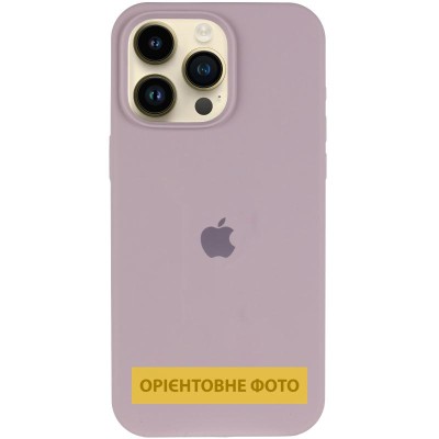 Чохол Silicone Case (AA) Logo with MagSafe для Apple iPhone 17 Air (6.6") Сірий / Lavender