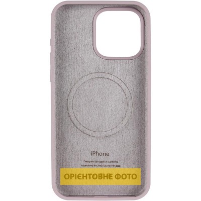 Чохол Silicone Case (AA) Logo with MagSafe для Apple iPhone 17 Air (6.6") Сірий / Lavender