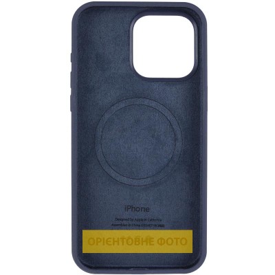 Чохол Silicone Case (AA) Logo with MagSafe для Apple iPhone 17 Air (6.6") Темно-синій / Midnight blue