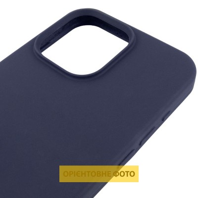 Чохол Silicone Case (AA) Logo with MagSafe для Apple iPhone 17 Air (6.6") Темно-синій / Midnight blue