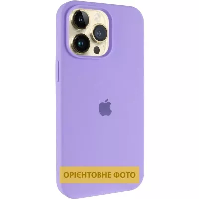 Чохол Silicone Case (AA) Logo with MagSafe для Apple iPhone 17 Pro (6.3") Бузковий / Dasheen