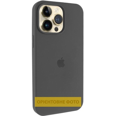 Чохол Silicone Case (AA) Logo with MagSafe для Apple iPhone 17 Pro (6.3") Сірий / Dark Gray