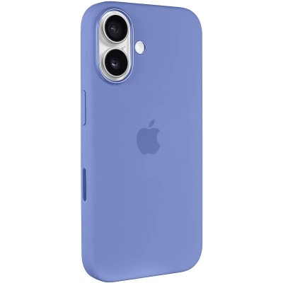 Чохол Silicone case (AAA) with Magsafe and Animation (button) для Apple iPhone 16 (6.1") Periwinkle