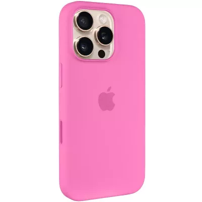Чохол Silicone case (AAA) with Magsafe and Animation (button) для Apple iPhone 16 Pro (6.3") Peony