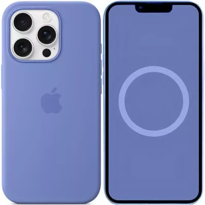 Чохол Silicone case (AAA) with Magsafe and Animation для Apple iPhone 16 Pro Max (6.9") Periwinkle
