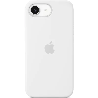 Чохол Silicone case (AAA) with Magsafe для Apple iPhone 16e (6.1") White