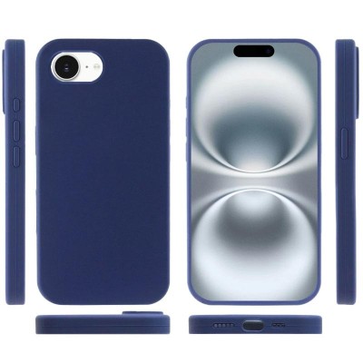 Чохол Silicone Case Full Protective (AA) NO LOGO для Apple iPhone 16e (6.1") Синій / Deep navy Чохол Silicone Case Full Protective (AA) NO LOGO для Apple iPhone 16e (6.1") Синій / Deep navy