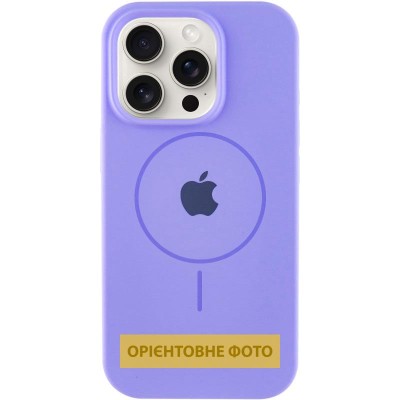 Чохол Silicone Case Full Protective (AA) V2 with MagSafe для Apple iPhone 14 (6.1") Бузковий / Lilac