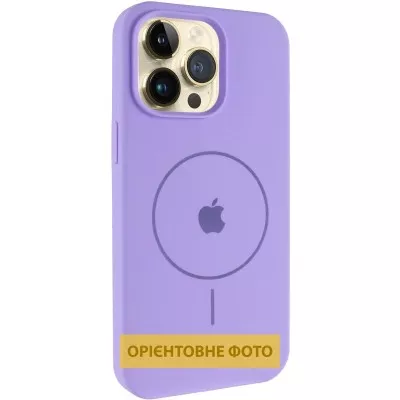 Чохол Silicone Case Full Protective (AA) V2 with MagSafe для Apple iPhone 17 (6.3") Бузковий / Dasheen