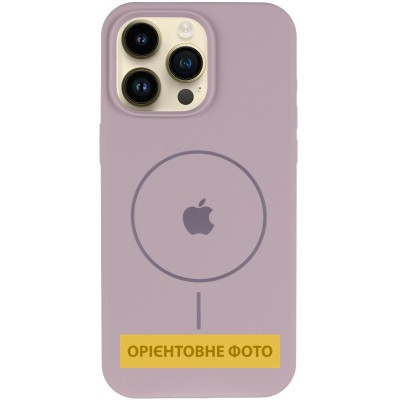 Чохол Silicone Case Full Protective (AA) V2 with MagSafe для Apple iPhone 17 (6.3") Сірий / Lavender
