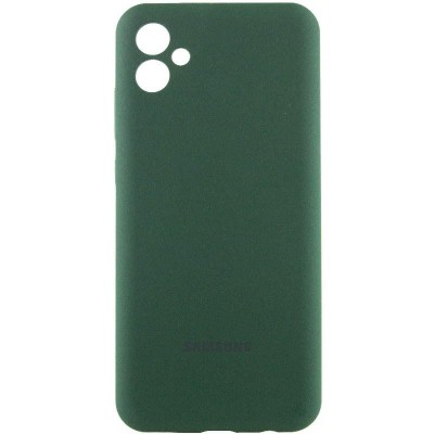 Чохол Silicone Cover Lakshmi Full Camera (AA) with logo для Samsung Galaxy A07 Зелений / Dark green