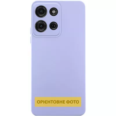 Чохол Silicone Cover Lakshmi Full Camera (AA) для Motorola Moto G35 Бузковий / Dasheen