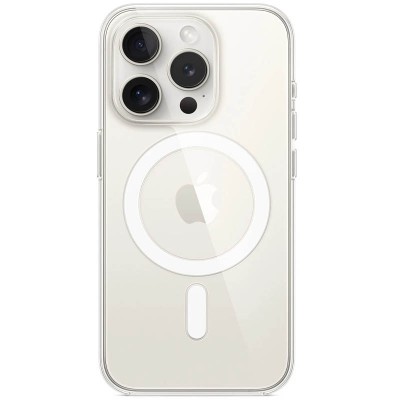 Чохол TPU Clear Case with MagSafe для Apple iPhone 15 Pro (6.1") Clear Чохол TPU Clear Case with MagSafe для Apple iPhone 15 Pro (6.1") Clear
