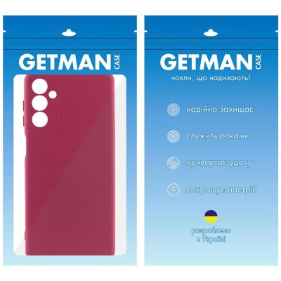 Чохол TPU GETMAN Liquid Silk Full Camera для Samsung Galaxy A04s Бордовий / Marsala Чохол TPU GETMAN Liquid Silk Full Camera для Samsung Galaxy A04s Бордовий / Marsala