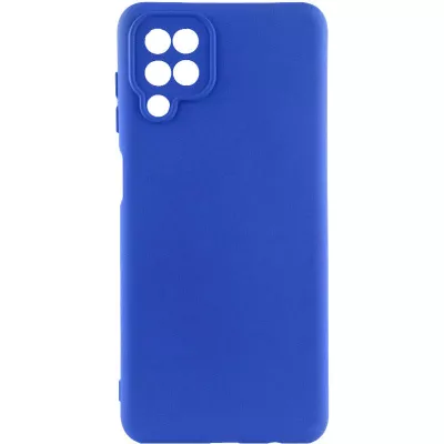 Чохол TPU GETMAN Liquid Silk Full Camera для Samsung Galaxy A12 Синій / Deep navy