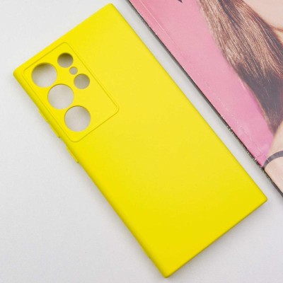 Чохол TPU GETMAN Liquid Silk Full Camera для Samsung Galaxy S24 Ultra Жовтий / Flash Чохол TPU GETMAN Liquid Silk Full Camera для Samsung Galaxy S24 Ultra Жовтий / Flash