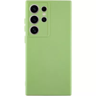 Чохол TPU GETMAN Liquid Silk Full Camera для Samsung Galaxy S24 Ultra Зелений / Pistachio