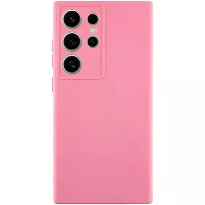 Чохол TPU GETMAN Liquid Silk Full Camera для Samsung Galaxy S24 Ultra Рожевий / Pink