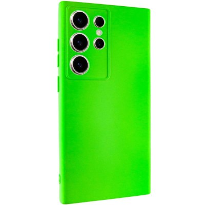 Чохол TPU GETMAN Liquid Silk Full Camera для Samsung Galaxy S24 Ultra Салатовий / Neon Green