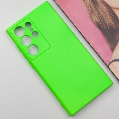 Чохол TPU GETMAN Liquid Silk Full Camera для Samsung Galaxy S24 Ultra Салатовий / Neon Green