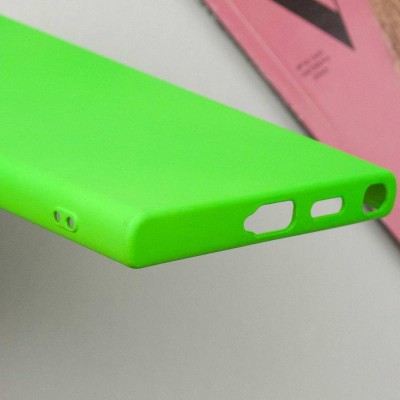 Чохол TPU GETMAN Liquid Silk Full Camera для Samsung Galaxy S24 Ultra Салатовий / Neon Green