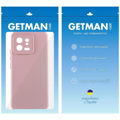 Чохол TPU GETMAN Liquid Silk Full Camera для Xiaomi 13 Рожевий / Pink Sand Чохол TPU GETMAN Liquid Silk Full Camera для Xiaomi 13 Рожевий / Pink Sand