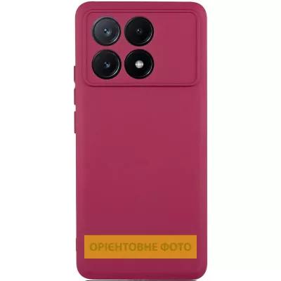 Чохол TPU GETMAN Liquid Silk Full Camera для Xiaomi Poco X6 / Note 13 Pro 5G Бордовий / Marsala