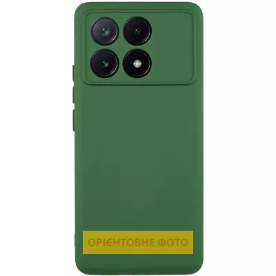 Чохол TPU GETMAN Liquid Silk Full Camera для Xiaomi Poco X6 / Note 13 Pro 5G Зелений / Dark green