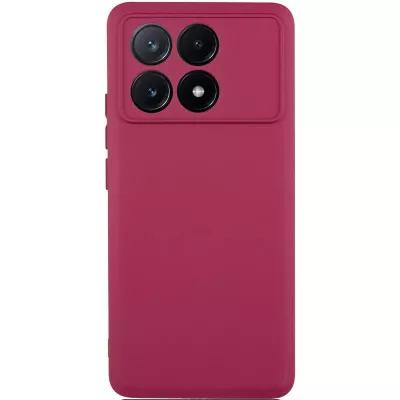 Чохол TPU GETMAN Liquid Silk Full Camera для Xiaomi Poco X6 Pro Бордовий / Marsala