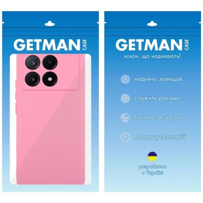 Чохол TPU GETMAN Liquid Silk Full Camera для Xiaomi Poco X6 Pro Рожевий / Pink Чохол TPU GETMAN Liquid Silk Full Camera для Xiaomi Poco X6 Pro Рожевий / Pink