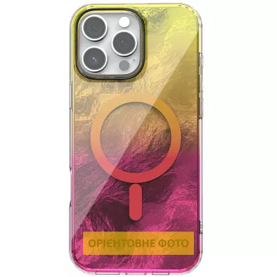 Чохол TPU Shiny Mountain (MagFit) для Apple iPhone 17 (6.3") Yellow / Pink
